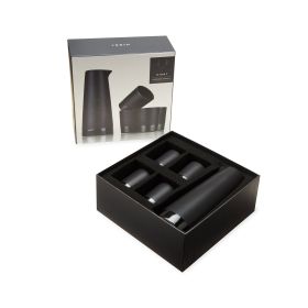 5-Piece Stoneware Sake Set in Black ViskiÂ