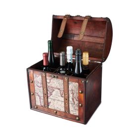 6 Bottle Old World Wooden Wine Box by TwineÂ