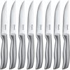 D.Perlla Steak Knives, Non Serrated Stainless Steel Sharp Steak Knife Set of 8 with Gift Box