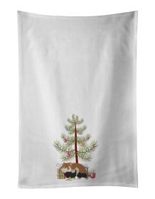 NEW European Hamster Merry Christmas Kitchen Towel Set of 2 White Dish Towels Decorative Bathroom Hand towel for Hand, Face, Hair, Yoga, Tea