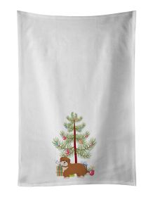 NEW Shorkie #2 Christmas Tree Kitchen Towel Set of 2 White Dish Towels Decorative Bathroom Hand towel for Hand, Face, Hair, Yoga, Tea, Dishcloth