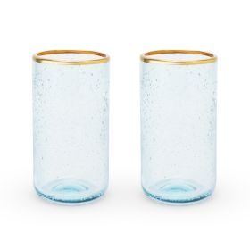 Aqua Bubble Glass Tumbler Set by TwineÂ