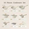 16pcs Pots and Pans Set Pot Frying Pan Set of Pots for Cooking Nonstick Cookware Sets Kitchen Accessories Non-stick Utensils Kit