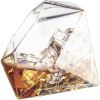 Whiskey Decanter with 2 Diamond Glasses Liquor, 750 ML Whiskey Decanter, Great Valentine's Day Gift Ideas