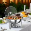 GGIU Chafing Dishes for Buffet Set: Chafers for Catering - Round Chafing Dish Buffet Set with Lids | Chafers and Buffet Warmers