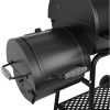 CC1830F Grill With Offset Smoker Barrel Charcoal BBQ Outdoor Backyard Cooking Barbecue 811 Sq. Inches Space Black Kitchen Dining