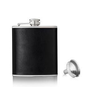 Monte Carloâ: 6 oz Faux Leather Flask