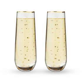 Starlight Stemless Champagne Flute Set TwineÂ