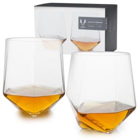 Seneca Crystal Faceted Glasses ViskiÂ