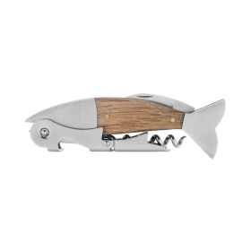 Fish Wood and Stainless Steel Corkscrew Foster & Ryeâ
