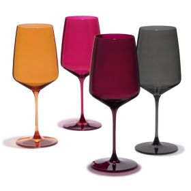 Reserve Nouveau Crystal Wine Glasses in Sunset ViskiÂ