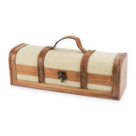 1-Bottle Vintage Striped Trunk Wine Box by TwineÂ
