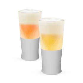Glass FREEZEâ Beer Glass in Gray (set of two) by HOSTÂ