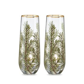 Woodland Stemless Champagne Flute Set by TwineÂ