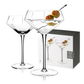 Seneca Crystal Diamond Martini Glasses ViskiÂ