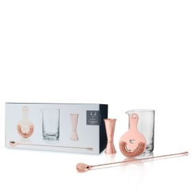 4-Piece Copper Mixologist Barware Set by ViskiÂ