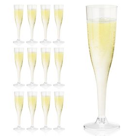 True Party 5.5 oz Plastic Champagne Flute, Set of 12