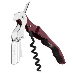 Truetapâ: Double-Hinged Waiter's Corkscrew in Burgundy