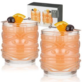 Pacific Crystal Tiki Lowball Tumblers ViskiÂ