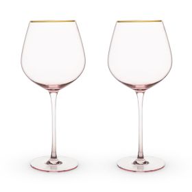 Rose Crystal Red Wine Glass Set by TwineÂ