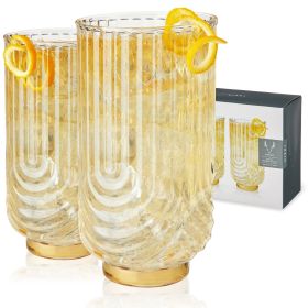 Deco Gatsby Crystal Highball Glasses ViskiÂ