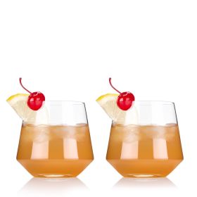 Raye Crystal Angled Cocktail Tumblers ViskiÂ