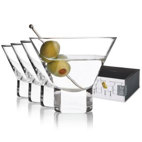 Raye Heavy Base Crystal Stemless Martini Glasses ViskiÂ