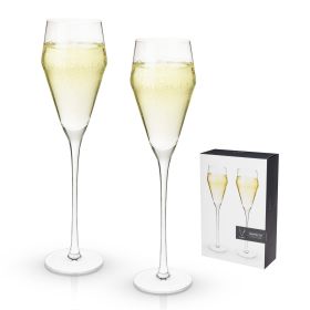 Angled Crystal Prosecco Glasses by ViskiÂ