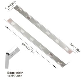 Stove Gap Covers 2pcs 316 Stainless Steel Gap Covers For Stove Heat Resistant Oven Gap Filler Seals Gaps Between Stovetop And (Color: 1cm)