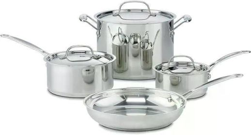 Cuisinart 11-Piece Cookware Set, Chef's Classic Stainless Steel Collection 77-11G (Color: 7-Piece)