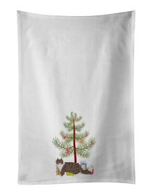 NEW Norwegian Forest Cat Christmas Kitchen Towel Set of 2 White Dish Towels Decorative Bathroom Hand towel for Hand, Face, Hair, Yoga, Tea, Dishcloth (Default: Default)