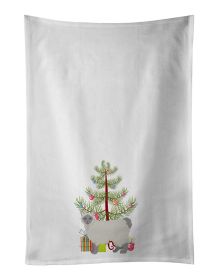 NEW Owyhee Bob Cat Christmas Kitchen Towel Set of 2 White Dish Towels Decorative Bathroom Hand towel for Hand, Face, Hair, Yoga, Tea, Dishcloth (Default: Default)