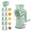 5 In 1 Rotary Cheese Grater With Handle Manual Vegetable Graters Shredder Slicer Nuts Grinder With Strong Suction Base